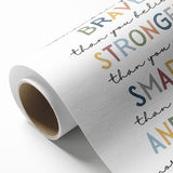 Braver Stronger Smarter Typography Art – Motivational Wall Decor