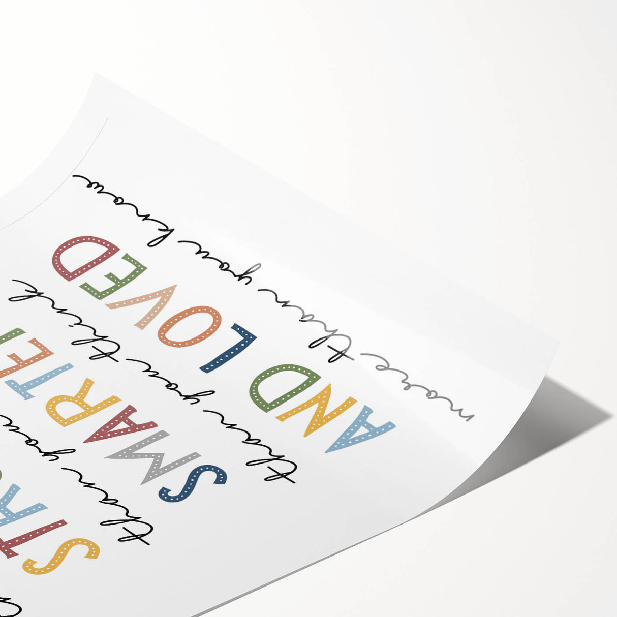 Braver Stronger Smarter Typography Art – Motivational Wall Decor
