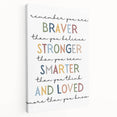 Braver Stronger Smarter Typography Art – Motivational Wall Decor