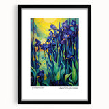 Extra large abstract art print featuring vibrant, colorful textured strokes on a black framed canvas.