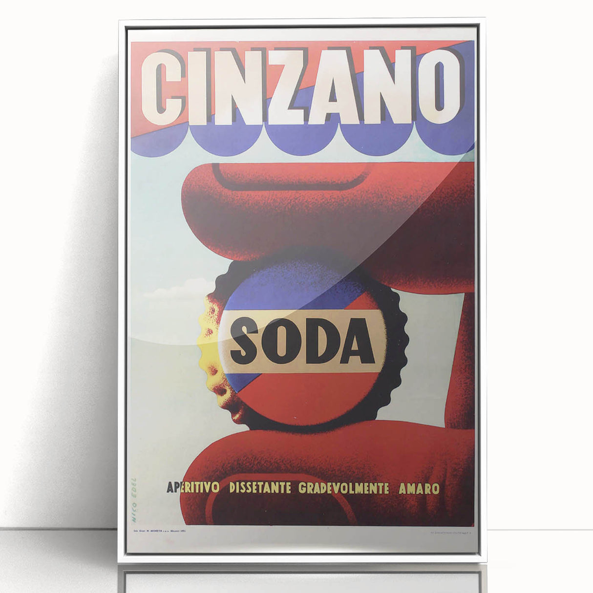 Cinzano Soda Retro Advertisement Vintage Poster Art - Mid-Century Print