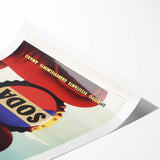 Cinzano Soda Retro Advertisement Vintage Poster Art - Mid-Century Print