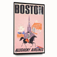 Boston Retro Travel Poster | Vintage City & Sailing Art
