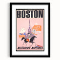 Boston Retro Travel Poster | Vintage City & Sailing Art