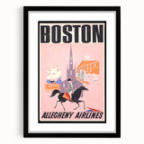 Boston Retro Travel Poster | Vintage City & Sailing Art