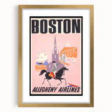 Boston Retro Travel Poster | Vintage City & Sailing Art