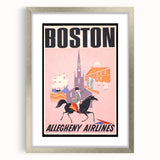 Boston Retro Travel Poster | Vintage City & Sailing Art