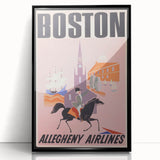 Boston Retro Travel Poster | Vintage City & Sailing Art