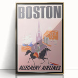 Boston Retro Travel Poster | Vintage City & Sailing Art