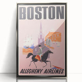Boston Retro Travel Poster | Vintage City & Sailing Art