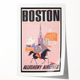 Boston Retro Travel Poster | Vintage City & Sailing Art