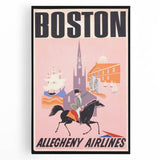Boston Retro Travel Poster | Vintage City & Sailing Art