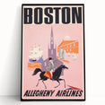 Boston Retro Travel Poster | Vintage City & Sailing Art