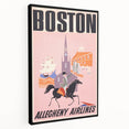 Boston Retro Travel Poster | Vintage City & Sailing Art