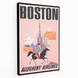 Boston Retro Travel Poster | Vintage City & Sailing Art