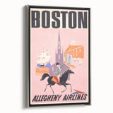 Boston Retro Travel Poster | Vintage City & Sailing Art
