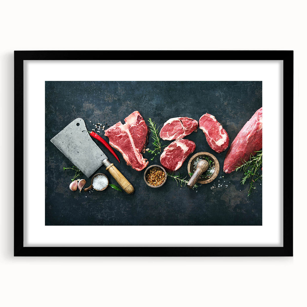 Steakhouse Butcher Art – Premium Kitchen Canvas & Wall Print