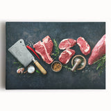 Steakhouse Butcher Art – Premium Kitchen Canvas & Wall Print