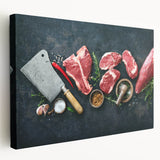 Steakhouse Butcher Art – Premium Kitchen Canvas & Wall Print