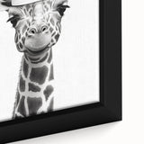 Quirky Giraffe Bathroom Wall Art - Fun Black and White Decor