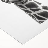 Quirky Giraffe Bathroom Wall Art - Fun Black and White Decor