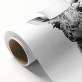 Quirky Giraffe Bathroom Wall Art - Fun Black and White Decor