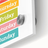 Days of the Week Learning Wall Art - Kids Educational Poster
