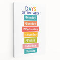 Days of the Week Learning Wall Art - Kids Educational Poster
