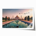 Extra large rolled print featuring a serene Indian landscape with vibrant floral elements, ideal for dining room wall art.