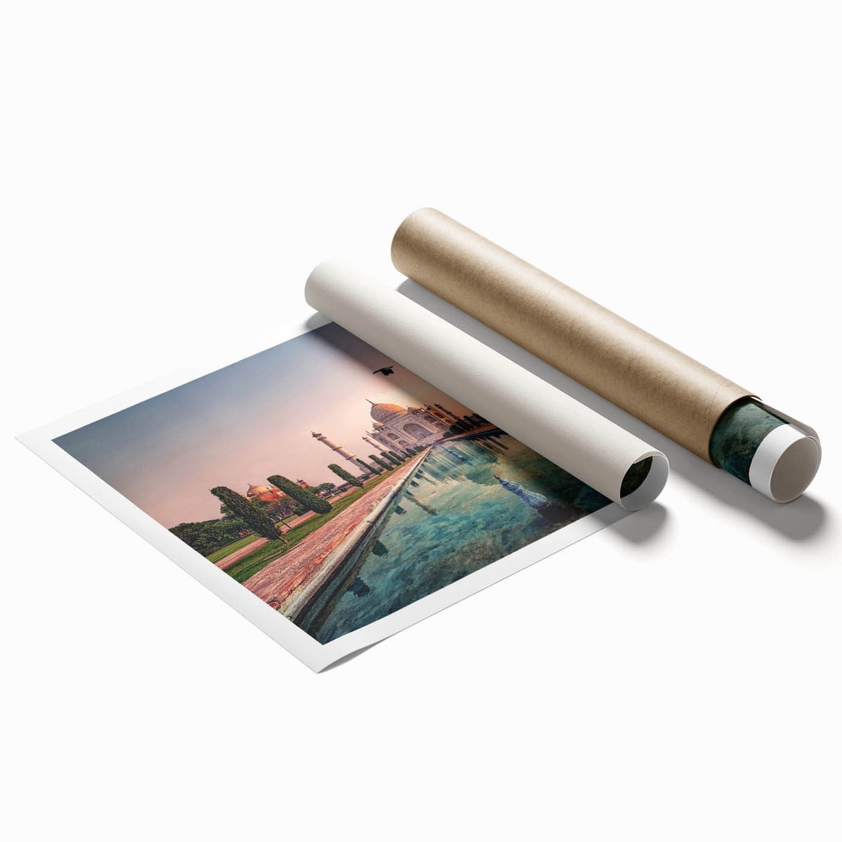 Extra large rolled print featuring a floral art design with vibrant colors.
