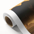 Art deco poster of a serene Laos scenery in soft pastels on rolled canvas, ideal for nursery wall art.