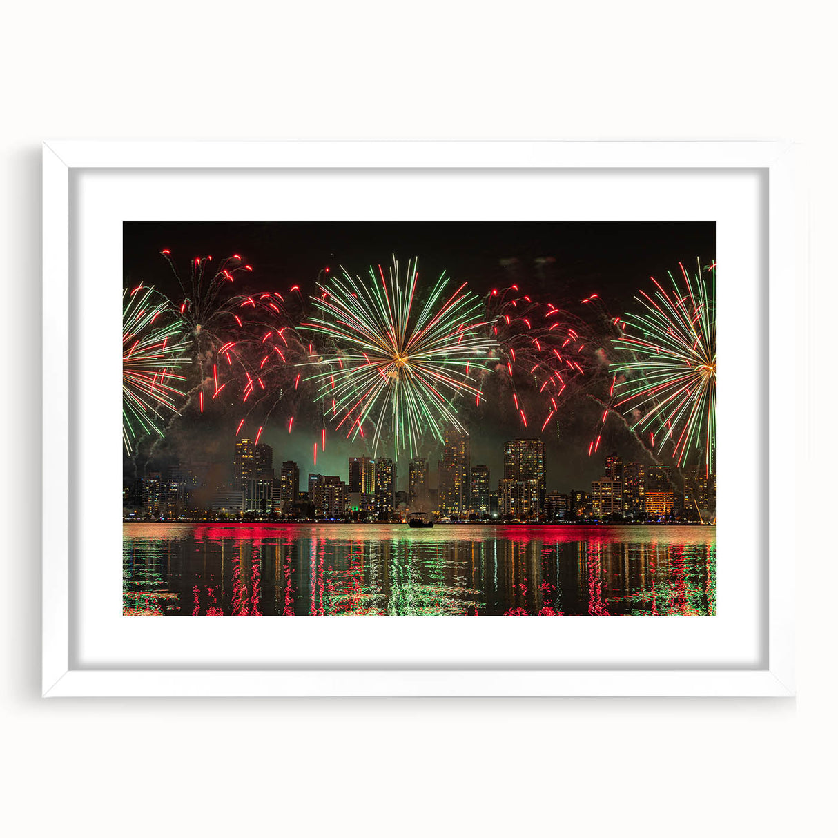 Extra large wall art featuring an abstract textured print of Perth, Australia, in muted earth tones on a white framed canvas.