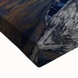 Black and white landscape art painting of the Yukon on stretched canvas, ideal for bedroom wall art.