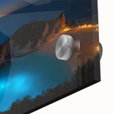 Large abstract wall art depicting a Puerto Rican coastline in vibrant blue and green tones, acrylic print.