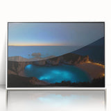 Mid-century modernist art of a Caribbean scenery in Puerto Rico.