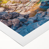 Art deco poster of an Albanian landscape on rolled canvas, featuring muted earth tones, ideal for dining room wall art.