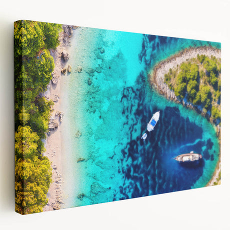 Large canvas print of a European Croatian landscape in muted earth tones, suitable for kitchen wall art.