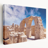 Large canvas art depicting a serene European landscape in muted earth tones, suitable for kitchen wall decor.