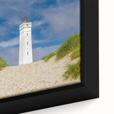 Black wall art featuring a textured depiction of a European scenery in vibrant colors on extra large framed canvas.