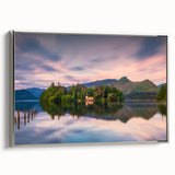 Landscape art painting of Cumbria, England, featuring muted green and brown tones on a framed canvas.