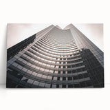 Black and white large art print of the London skyline on stretched canvas, suitable for kitchen wall art.