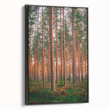 Black and white landscape art painting of a Finnish scenery on framed canvas, suitable for bedroom decor.