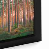 Extra large black wall art featuring a textured Finnish landscape with colorful accents on a framed canvas.