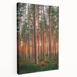 Landscape painting of a serene Finnish lake at sunset on large stretched canvas, suitable for kitchen wall art.