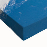 Black and white landscape art painting of the French Alps on stretched canvas, ideal for bedroom wall art.