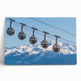 Black and white large art on stretched canvas depicting the French Alps, ideal for kitchen wall art.
