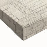 Large black and white landscape art painting of Paris on stretched canvas, ideal for bedroom wall decor.