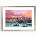 Extra large wall art featuring an abstract textured scene of Provence in muted earth tones, framed in silver.