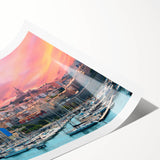 Extra large wall art of line art flowers, in muted earth tones on a rolled canvas, ideal for large living room decor.