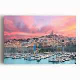 Black and white stretched canvas of a Provence scenery, ideal for kitchen wall art or bedroom ambiance.